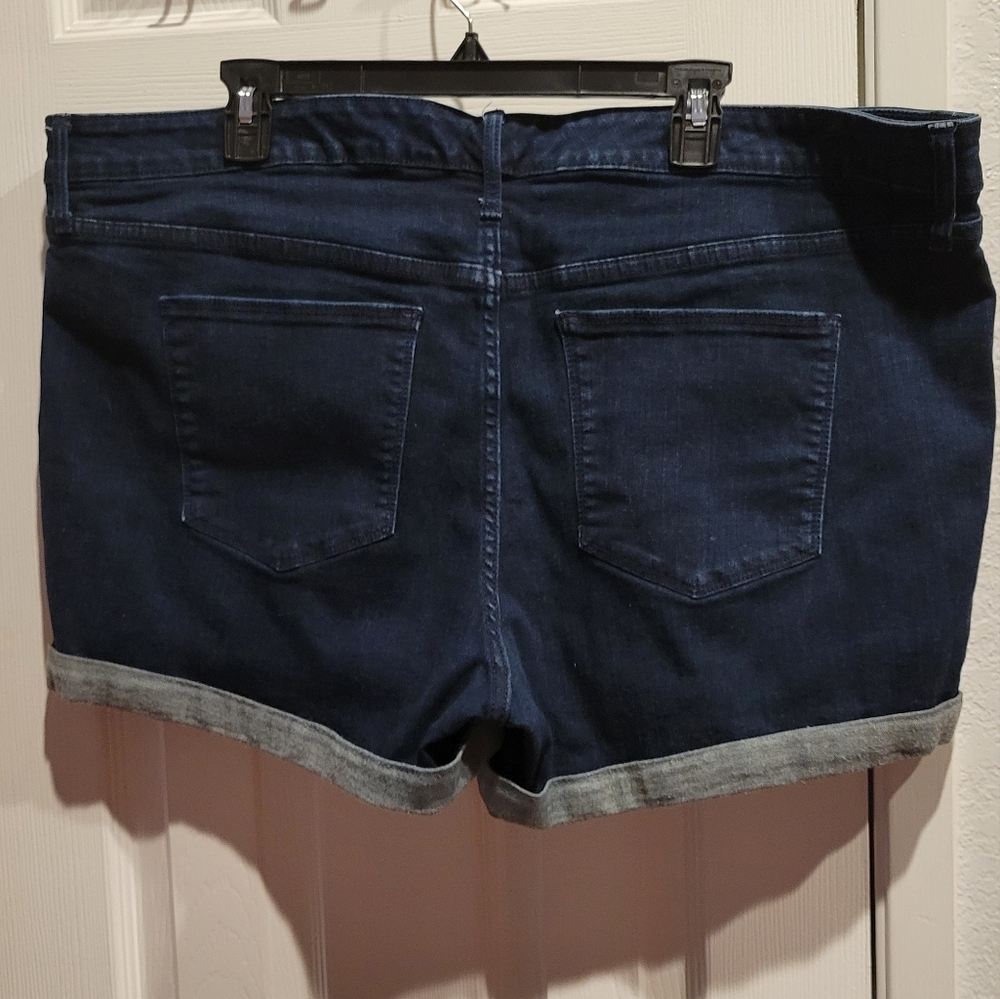 Women's Blue Denim Shorts - Picture 3 of 3